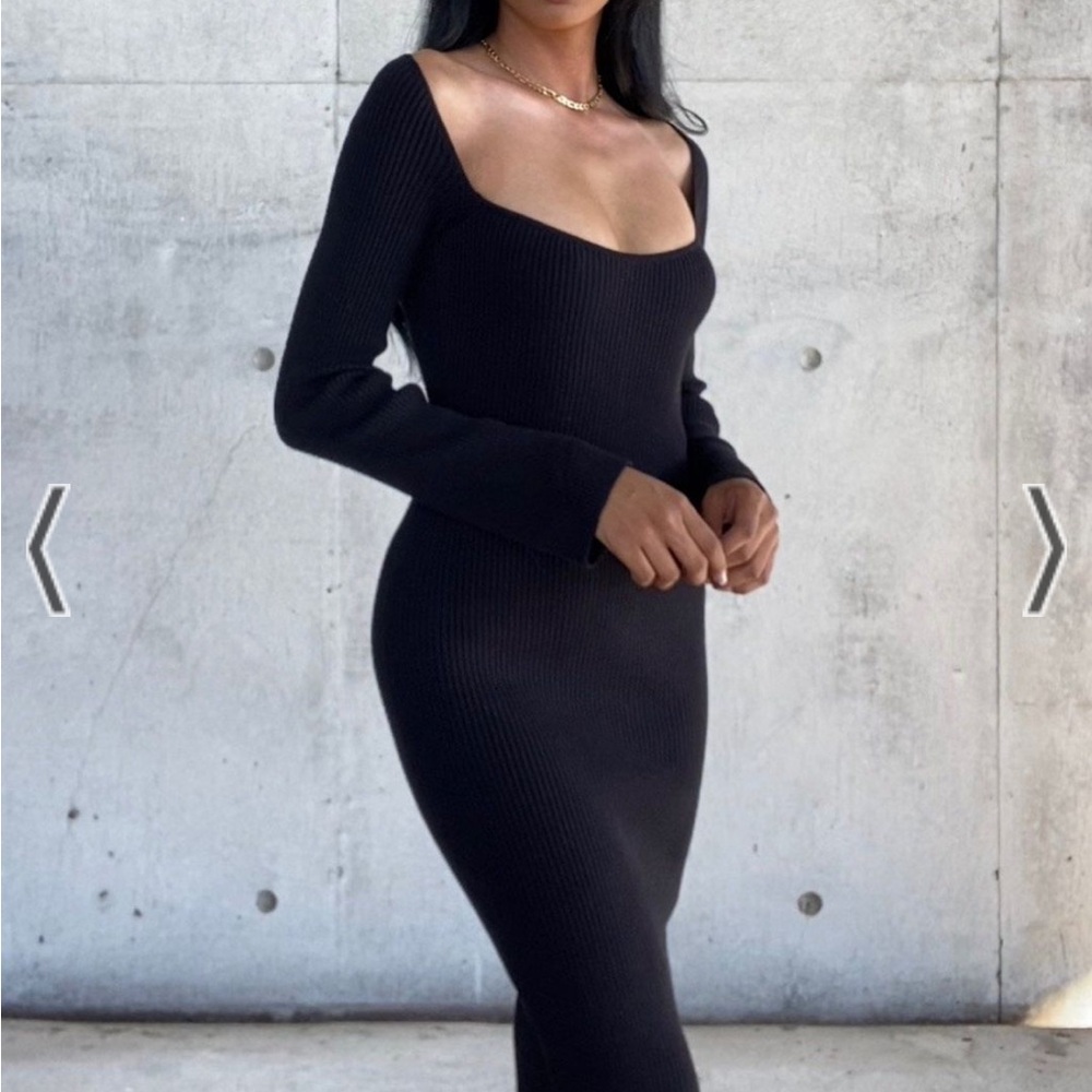 Verge Girl New Fashion ribbed knit midi dress - Picture 2 of 9